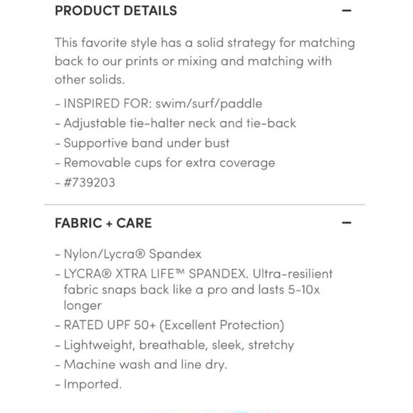 Athleta Shirrendipity Halter Bikini Top size Small Black - Picture 7 of 7